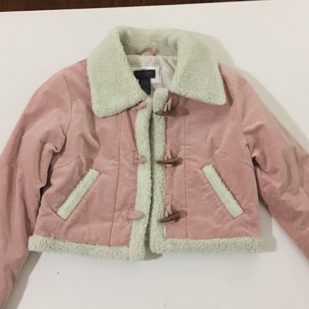 Cropped Sherpa Jacket with Toggle Closures